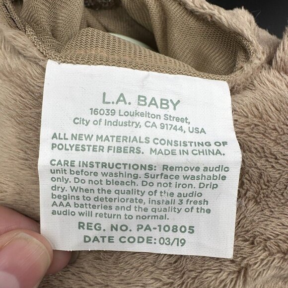 Teddy Bear Plush Dex Soothing Baby Sounds Its A Cinch Soft Stuffed Animal Toy - Picture 7 of 14